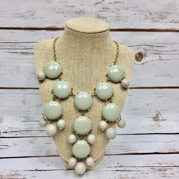 Gray Iconic J. Crew Bubble Statement Necklace - Picture 1 of 8